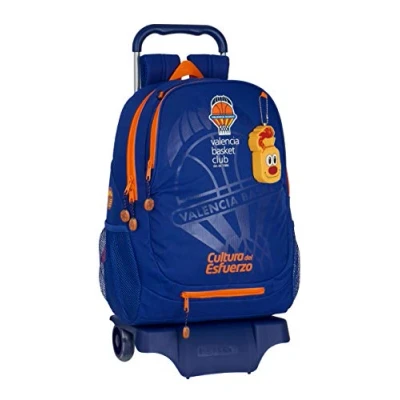 Afbeelding van Schoolrugzak met Wielen 905 Valencia Basket Blauw Oranje