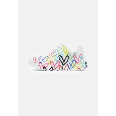 Afbeelding van Skechers UNO LITE Sneakers laag voor kinderen, Maat: 31, White/multi trim Hoogwaardig imitatieleer