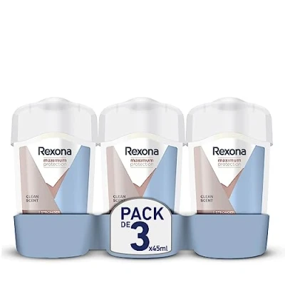 Image de Rexona Déodorant Stick Anti Transpirant Clean Scent propre 96H 45ml Lot de 3