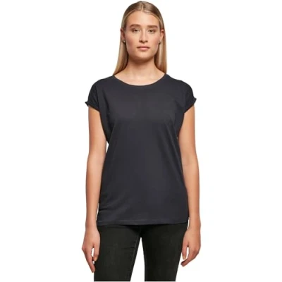 Afbeelding van Damesshirt met ronde hals en omgeslagen mouw Navy XXL