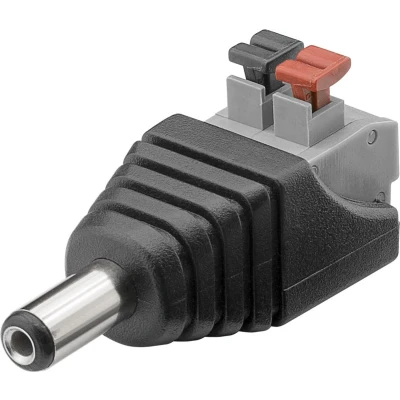 Afbeelding van Goobay Terminal Block 2 pins &gt; DC stekker (5,50 x 2,10 mm) push down klembevestiging