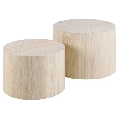 Afbeelding van Salontafel Lima Beige Ø58x40cm MDF Giga Living