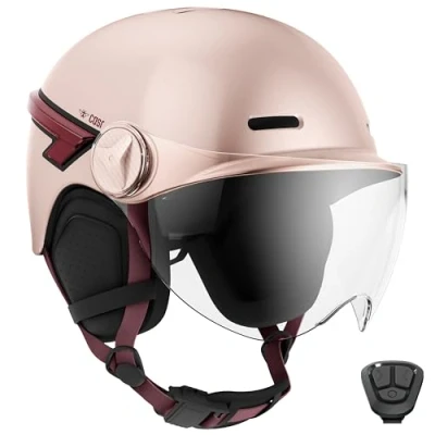 Afbeelding van Casr Led fietshelm met afstandsbediening Helm Glow Maat L Roze