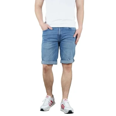 Afbeelding van Indicode Joey Stretch Jeansshort voor heren, Ruimte Blauw