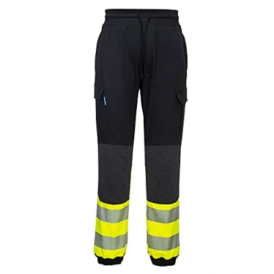 Afbeelding van PW3 Hi Vis Flexi Klasse 1 Jogging Broek maat L, Black/Yellow