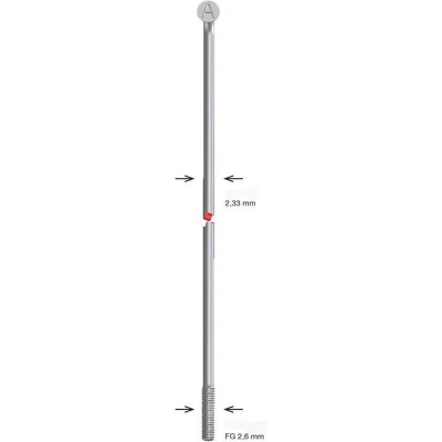 Afbeelding van Spaken zonder nippels Alpina Raggi 230 13 ø2.33mm FG 2,6 zink (144 stuks)