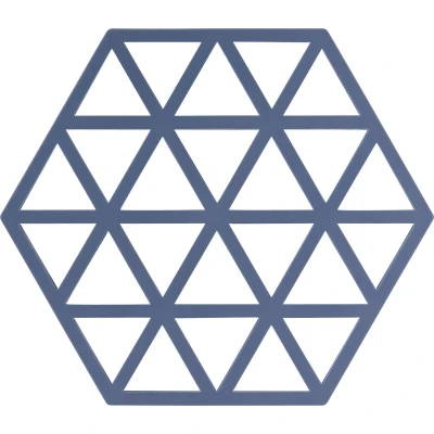 Afbeelding van Zone Potonderzetter Triangles Denim