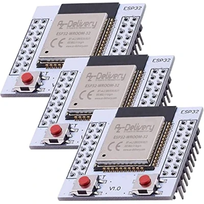 Afbeelding van AZDelivery 5 x ESP32 Wlan WiFi Module met Adapterplaat compatibel Arduino en Raspberry Pi Inclusief E Book!