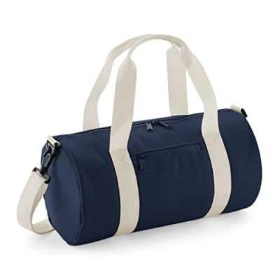Afbeelding van BagBase Mini Barrel Bag BG140S FRENCH NAVY/OFF WHITE