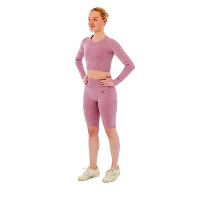 Afbeelding van Xtreme Sportswear Dames Sportset Korte Sportlegging + Sport Croptop Roze S