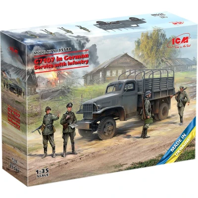 Afbeelding van 1:35 ICM 35588 G7107 in German Service with infantry Plastic Modelbouwpakket