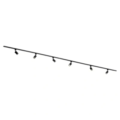 Afbeelding van Qub Railverlichting 1 fase Focus III GU10 400cm Vorm I 6 spots Railsysteem Zwart