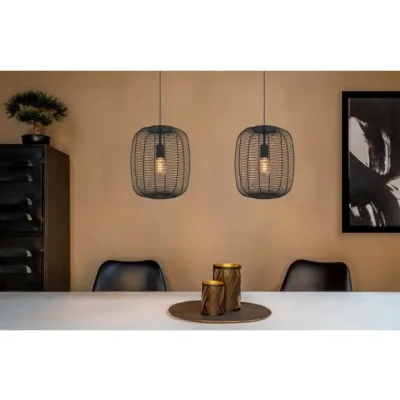 Afbeelding van EGLO Rinroe Hanglamp E27 2 lichts 90 cm Zwart Staal