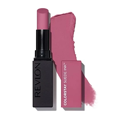 Image de Revlon, ColorStay Suede Ink, Rouge à lèvres, Fini mat, Couleur vibrante, Formule soin &amp; vegan, infusée en vitamine E, N009 In Charge, 2,55 g