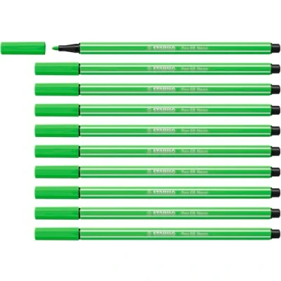 Afbeelding van Markeerstiften Stabilo Pen 68 Fluorescerend Groen 10 Stuks