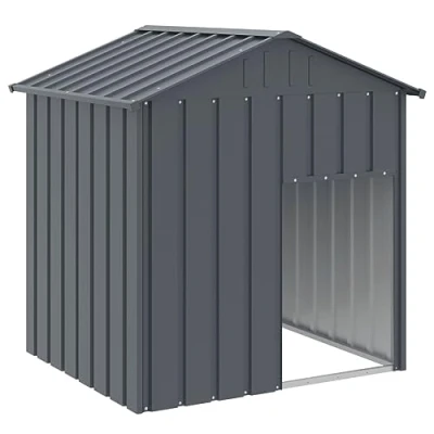 Afbeelding van vidaXL Hondenhok met dak 117x103x123 cm gegalvaniseerd staal antraciet