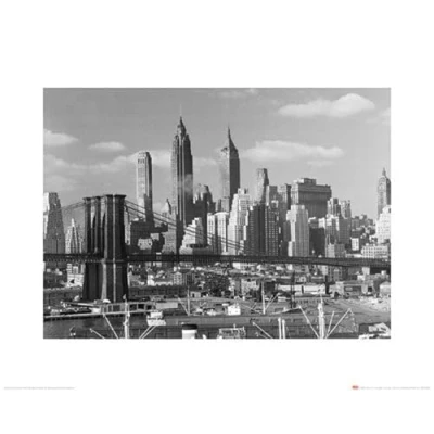 Afbeelding van Kunstdruk Time Life Lower Manhattan Skyline 1948 40x50cm