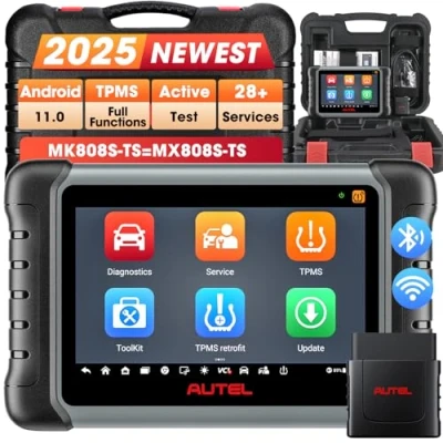 Afbeelding van Autel MK808TS Android gebaseerde auto diagnosekoffer met oliereset, EPB/BMS/SAS/FAP/IMMO en de complete TPMS service voor doe het zelvers kleine reparateurs