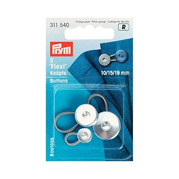 Afbeelding van Prym Flexiknopen Zilver 10/15/19 Mm Sluitingen