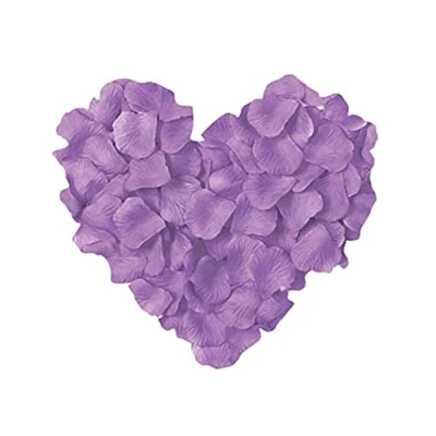 Afbeelding van SHATCHI 500 stuks rozenblaadjes van zijde in lichtviolet voor Moederdag bruiloft jubileum doop bloemen