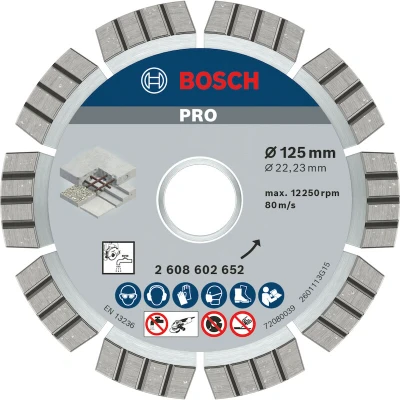 Afbeelding van Bosch Diamantschijf droog Best for Concrete diameter 125 x asgat 22.2mm