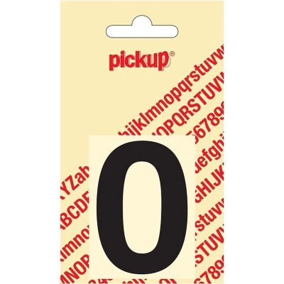 Afbeelding van Plakcijfer Helvetica 60 mm zwart 0