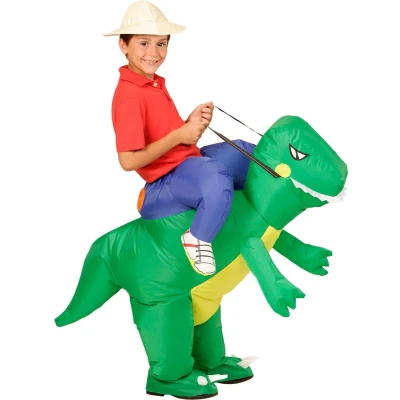 Afbeelding van WIDMANN Opblaasbaar dinosaurus kostuum voor kinderen