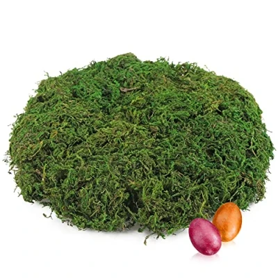 Afbeelding van COM FOUR® 200 g groen knutselschuim voor paasmanden echt decoratief schuim het maken en decoreren van (set2 g)