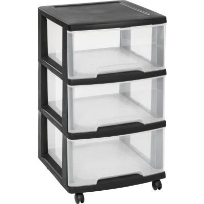 Afbeelding van Curver Essentials Ladesysteem 3x20L Zwart