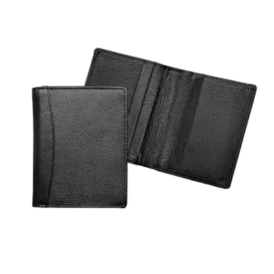 Afbeelding van RAS Hoesje voor heren, klein, van zacht nappaleer, met geldzak, zwart, maat S, 8 cm x 10 cm, casual, zwart., informeel