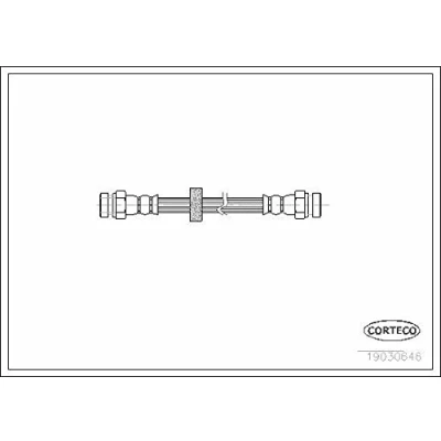 Afbeelding van CORTECO 19030646 Remslang Achteras 400 VOLKSWAGEN: Caddy 2 Kastenwagen