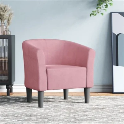 Afbeelding van Kuipstoel fluweel roze