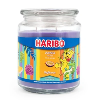 Afbeelding van Haribo Geurkaars in glas (Jungle Party)