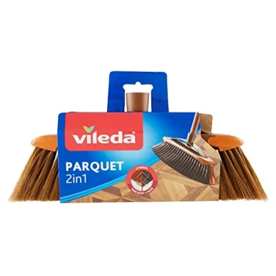 Afbeelding van Vileda 2 in 1 bezem, parket, bruin