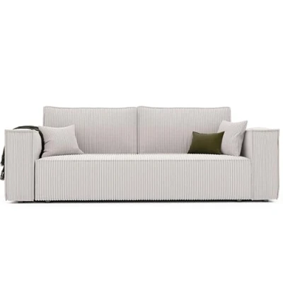 Afbeelding van GREKPOL Bali bank 200 x 155 cm, met slaapfunctie en bedlade, 3 zitsbank, slaapbank, slaapbank bedlade (Poso 100 beige)