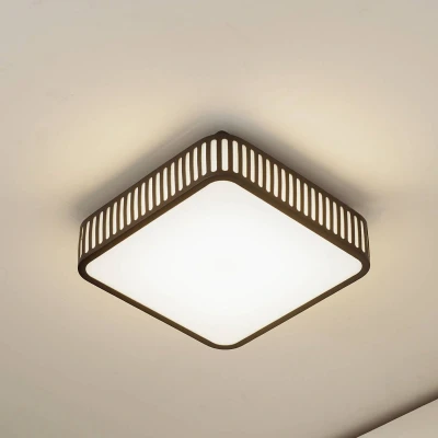 Afbeelding van Lindby LED buiten plafondlamp Lurinda, 26 cm zwart, aluminium,
