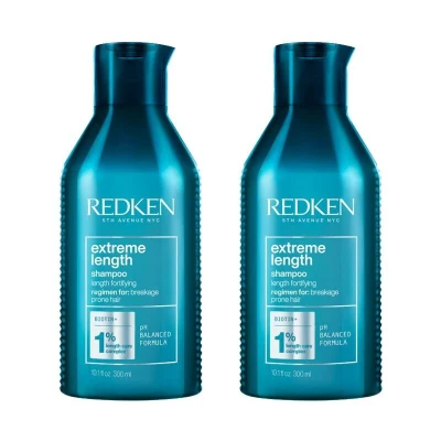 Afbeelding van Redken Extreme Length Shampoo 2x 300ml = 600ml bundel/set/pakket