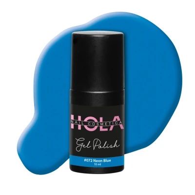 Afbeelding van Gelpolish #072 Neon Blue 10ml blauw Gelnagellak Hola