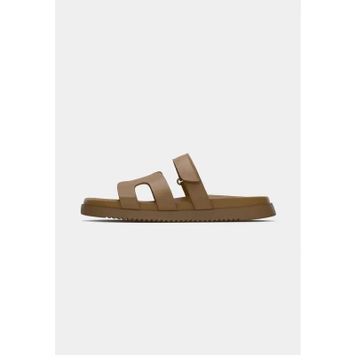 Afbeelding van Steve Madden Missile Pantoffels, Dames, Maat: 37, Cognac Leer