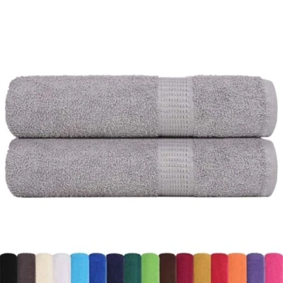 Afbeelding van vidaXL Handdoeken 2 st 50x100 cm 360 g/m² 100% katoen grijs