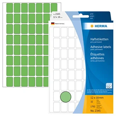 Afbeelding van Etiket HERMA 2345 12x18mm groen 1792stuks