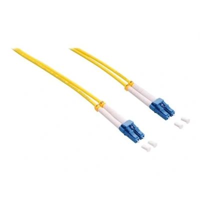 Image de LogiLink Cordon de raccordement mode unique LC (M) pour 1 m fibre optique duplex 9 / 125 micromètres OS2 sans halogène jaune