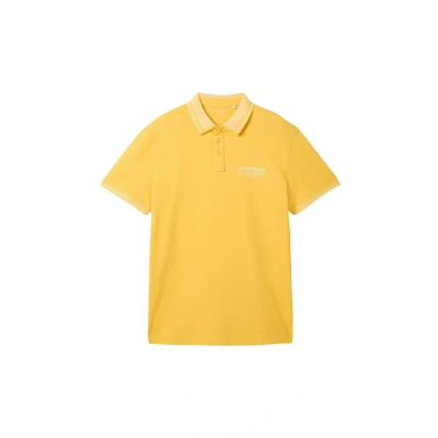 Afbeelding van TOM Tailor MIT LOGO Poloshirt, Heren, Maat: Medium, Sunny yellow