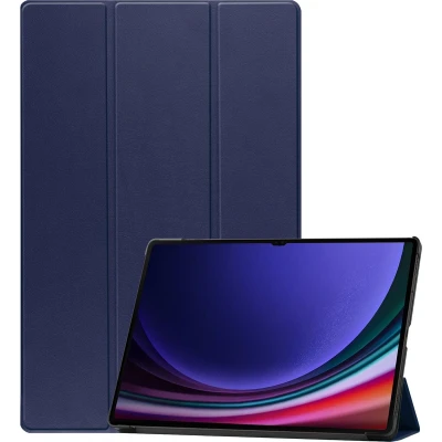 Afbeelding van iMoshion Tablet Hoes Geschikt voor Samsung Galaxy Tab S9 Ultra Trifold Bookcase Donkerblauw