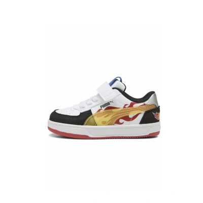 Afbeelding van Puma X HOT WHEELS Caven 2.0 Sneakers laag blackred fire white voor kinderen, Maat: 22, Black red Kunststof