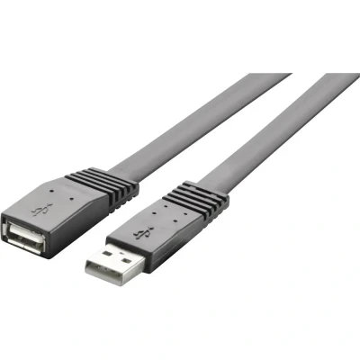 Afbeelding van Renkforce USB kabel 2.0 A stekker, bus 2.00 m Zwart Zeer flexibel RF 4096134