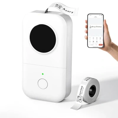 Afbeelding van Phomemo D30 Mini Bluetooth labelapparaat draagbare labelprinter voor iOS en Android telefoon, thermische zelfklevende etiketten thuis, kantoor kleine bedrijven