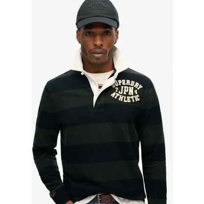 Afbeelding van Superdry Vintage Athletic Rugby T shirt Zwart L Man