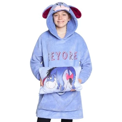 Afbeelding van Disney Trui voor kinderen, 2 in 1, oversized fleece en kussen, Stitch, eenheidsmaat, tieners