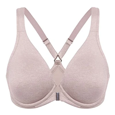 Afbeelding van DELIMIRA Cameo Heather, damesbeha, grote maat, open, voor, sluiting niet gevoerd, met beugel, 120 C, Heather